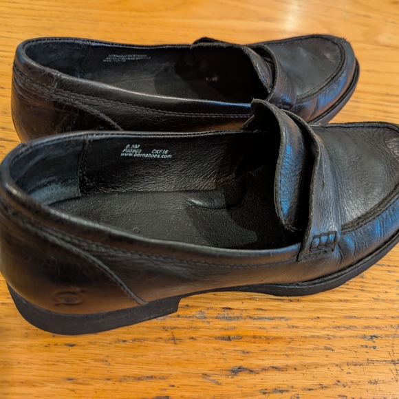 Born Black Leather Loafers - Picture 3 of 9